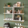 Bestier Kitchen Shelves Wall Mounted Floating Pipe Shelving 3 Tier