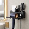 Drill-Free Wall Mount Hair Dryer Holder – Multifunctional Bathroom Organizer
