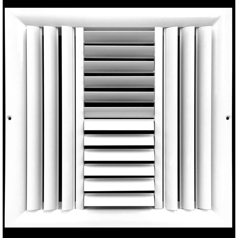 HVAC Premium 8''w X 8''h 4-Way Aluminum Curved Blade Adjustable