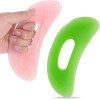 Zyghjort 2-Pack Guasha Massage Tools with Handles – Green &
