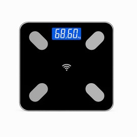 Intelligente digitale Personenwaage mit App, professionelle und intelligente Waage zur Überwachung von Körpergewicht, BMI und Fettmasse mit Batterien im Lieferumfang enthalten