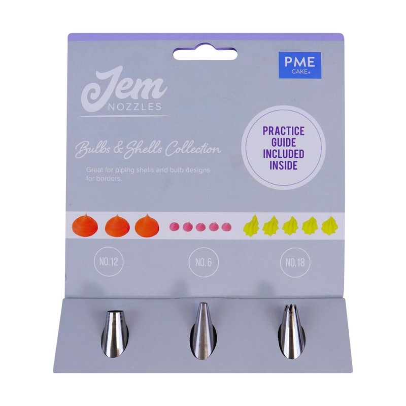 PME NZ1006 Jem Nozzles Set – Bulbs & Shells Collection,