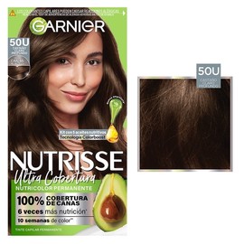 Tinte para cabello Garnier Nutrisse ultra cobertura 50u castaño claro profundo