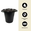 Caliko-Grave Flower Holders Set of 2x Black, Memorial Vases for