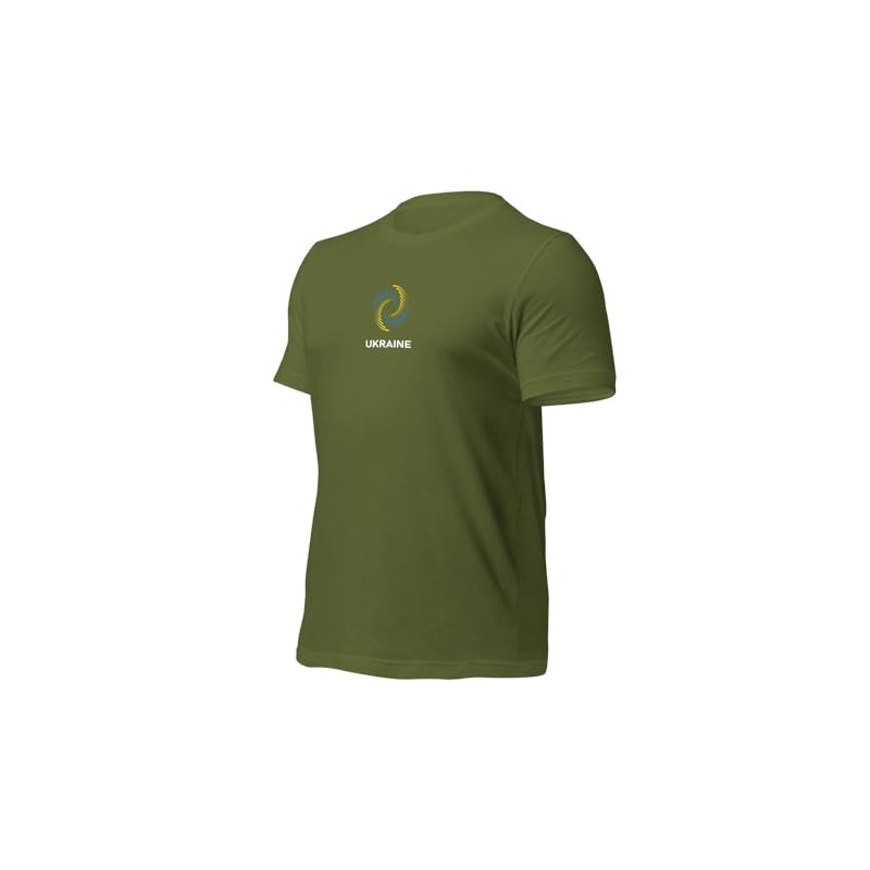 Small Inscription Ukraine - Ukraine Flag Spiral Effect Unisex T-Shirt