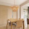 LUZBBLU 6-Light Hand-Woven Rattan Pendant Light, 19.69 Inch Boho Large