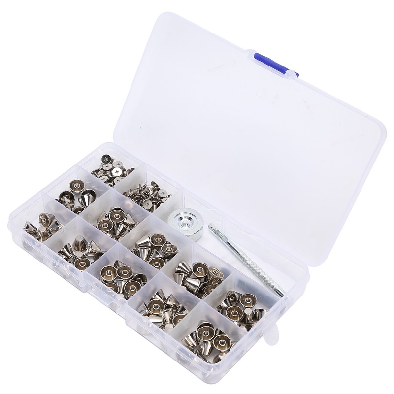 Punk Rivets Bucket Shape Spikes Zinc Alloy Craft Making Accessories