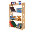 YCICI Open Bookshelf, 4 Tier Bookcase, Small Bookshelf, Wooden Book