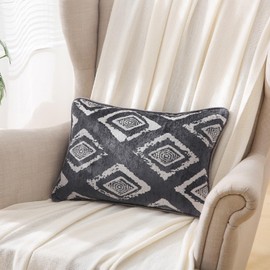 JZD Tex-H Throw Pillow Covers, Throw Pillow Case with Zipper Cushion Case Cool Pillow Cover Delicate Decorative Pillowcase for Chair/Bed/Couch,2 Packs (14x20, Gray)