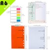 Rancco A6 Refill Paper, Colorful 6-Rings Binder Papers Refill, Filofax