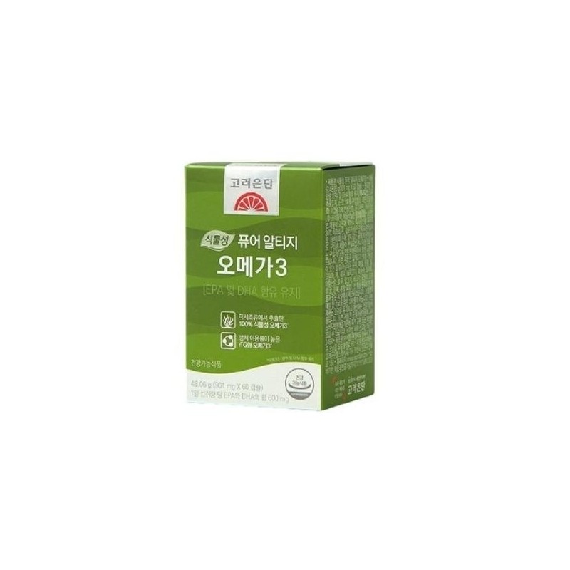 Goryeo Eundan Korea Eundan Vegetable Pure Altige rTG Omega-3 4-month