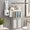 Wall Mounted Toothbrush Holder with Toothpaste Squeezer – Multifunctional Bathroom