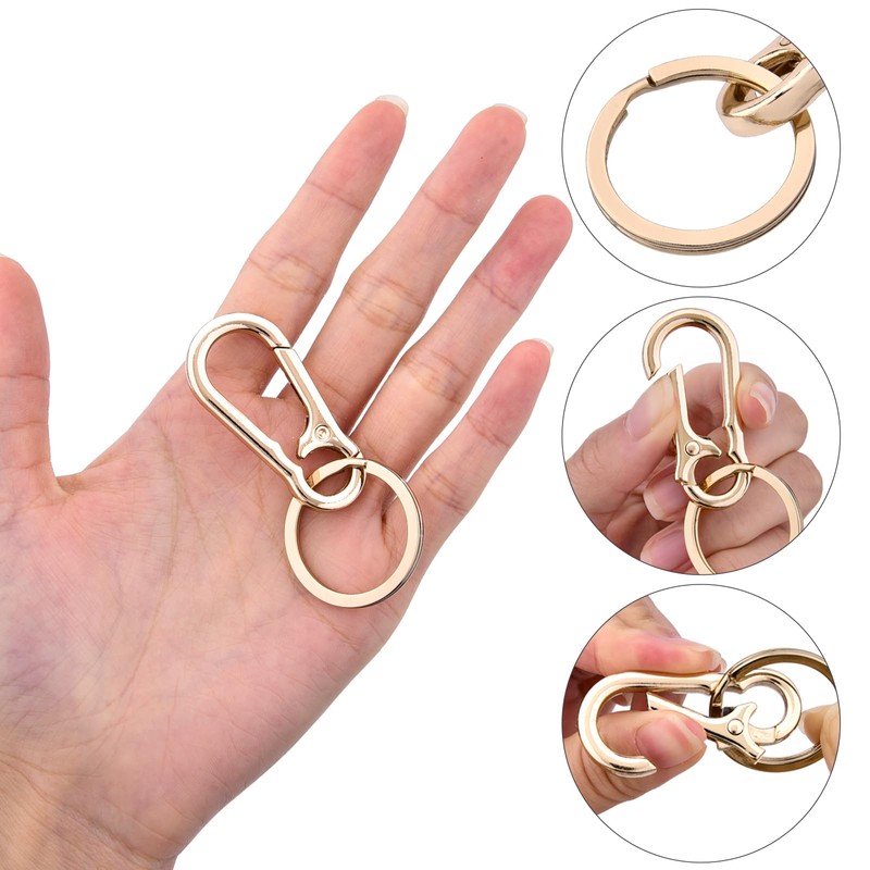 Hapeper Keychain Key Clips Metal Key Ring Key Chain Rings
