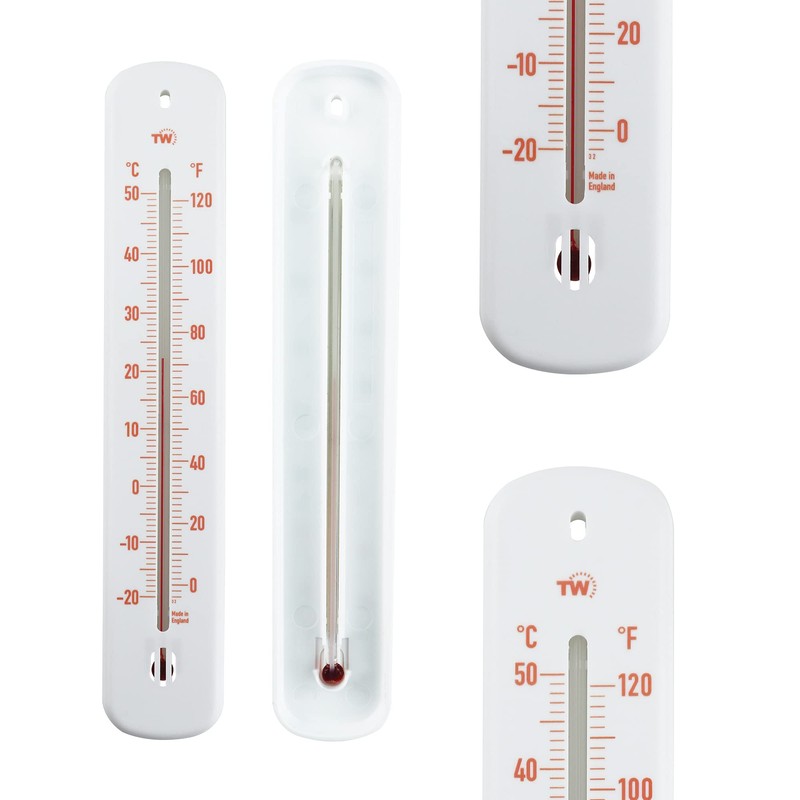 Wall Thermometer 215mm - Colour Coded Room Thermometer - Made