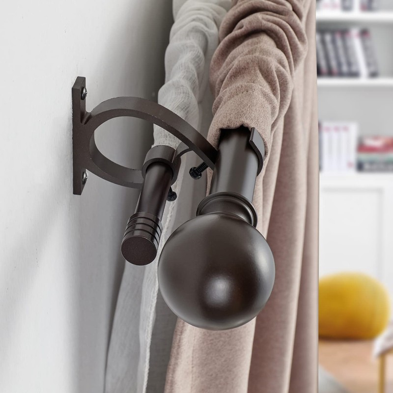 Kemmie 1" Classic Window Curtain Rod with Round & Barrel