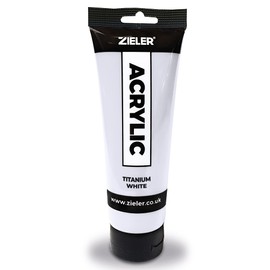 120ml Premium Acrylic Paints by Zieler® (Titanium White)