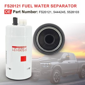 Meiclics FS20121 Fuel Filter Water Separator Cartridge Filter Compatible with Cummins L9, B6.7, Stage V QSB/QSL engines Replaces 5444245 5528103, Spin-on,10-Microns, 6PCS