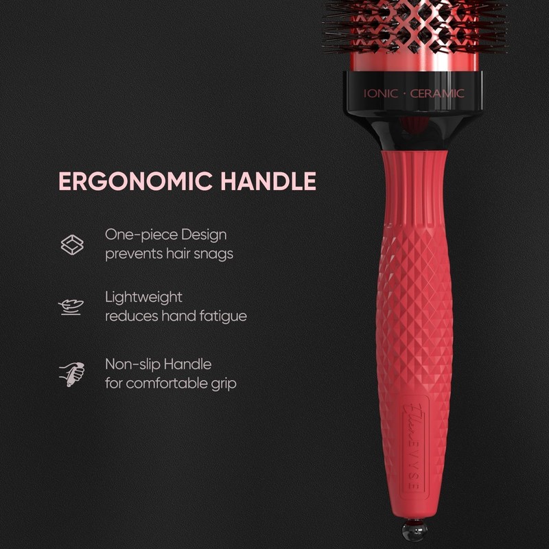 Round Brush for Blow Drying, Ceramic Coated Hair Brush with