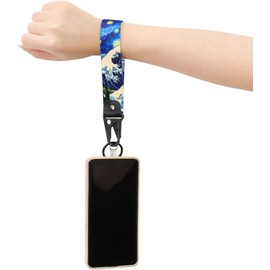 moxunmo Wristlet Keychain Lanyard for Keys Cool Short Lanyard Wrist Strap for Women Men Car Keys Wallet Phone Camera, Wave 2