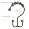 Amazer Shower Curtain Hooks Rings Double Shower Curtain Rings Stainless