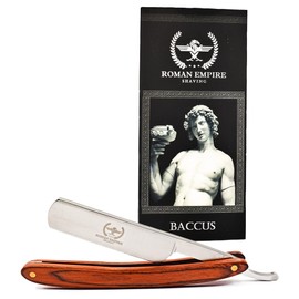 Razor Blades Club Roman Empire Razor Baccus Razor Professional Barber Razor for Beard, Moustache and Contour (Silver, 1 Piece)