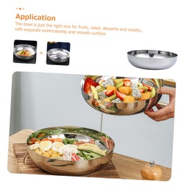 MAGICLULU Stainless Steel Serving Bowl Mix Salad Bowl Suitable for Home Bar Hotel
