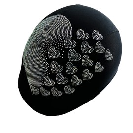 Crystal Heart Helmet Cover, Rhinestone Helmet Cover, Stylish Helmet, Helmet Cover for Rider, Women Rides Too