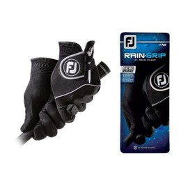 FootJoy RainGrip Men's Golf Gloves Pair, Black, XL