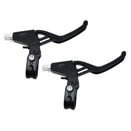 Laxzo ® Bicycle Brake Levers Hand Brakes Universal Cycling Brake Lever Three Finger Handlebar Aluminum Alloy Brake For MTB Bike Road Bicycle Black 1Pair