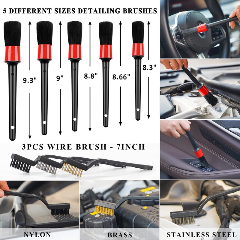 AUTODECO 33Pcs Car Wash Detailing Kit Cleaning Kits with Foam