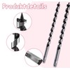 Auger Shank Drill Bits,2 Pcs Long Wood Drill Bit Hex