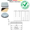 cyclingcolors 4x Teflongleiter Möbelgleiter Selbstklebend PTFE Möbelfüße Gleitscheiben Möbel, quadratisch