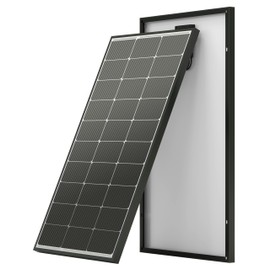 JJN 100 Watt Solar Panel, N-Type 16BB High Efficiency 12 Volt Solar Panels, 25% High Coversion Rate Solar Module PV Charge for Boat Rooftop Caravan and Other Off-Grid System
