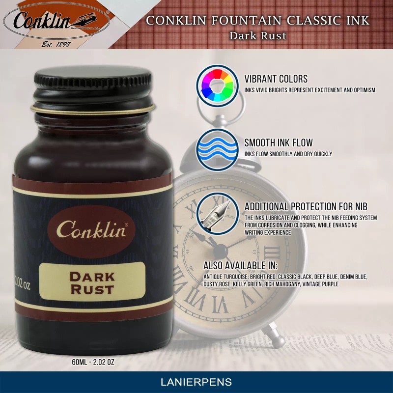 Conklin 60ml Ink Bottle - Dark Rust