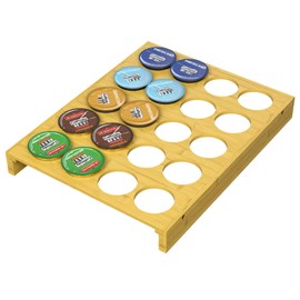 PEKER Bamboo Coffee Pod Drawer Organizer, Holder Tray for Coffee Station, Holds 20 Single-Serve Pods, Natural Bamboo Organizer for Kitchen Storage