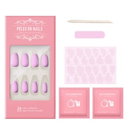 Matte Press On Nails Quick Nail Art Medium-Length Matte Ballet Coffin Fake Nails Removable Nail Patch VCXN