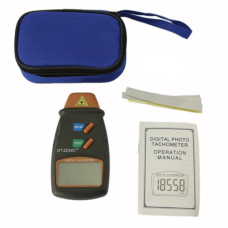 NAMVO Professional Digital Speedometer, Digital Laser Optical Speedometer, Non-Contact Tachometer