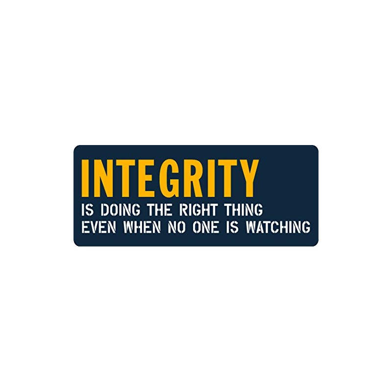 Integrity is Doing The Right Thing Even When no one