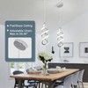 Modern Led Pendant Light Fixture, 15W Chrome Spiral Led Chandelier