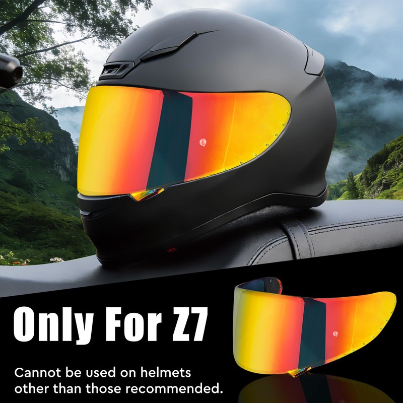 JQF Gear Motorcycle Helmet Visor Compatible with Z7 Replacement Face