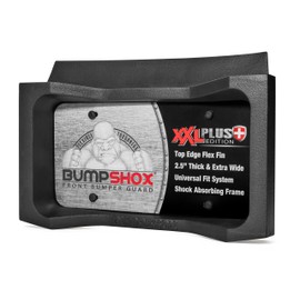 BumpShox - The Original Front Bumper Guard & Front Bumper Protection License Plate Frame. Tougher Than Steel! (BumpShox XXL Plus (2.5" Thick))
