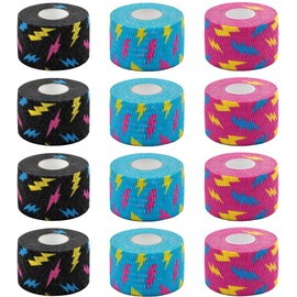 WARM BODY COLD MIND 1.5"/3.8 cm Premium Lifting Thumb Tape for Weightlifting - Hook Grip for Powerlifting, Strength Training, Deadlift, Weightlifting, Athletic Finger Wrap (Black, 3 Rolls)