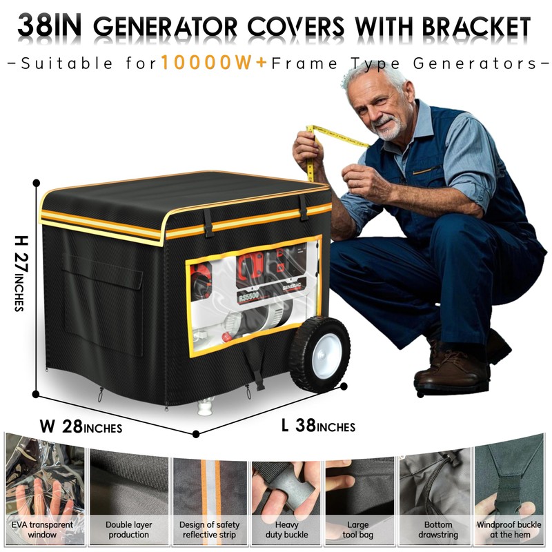 Generator Covers While Running, 38"L x 28"W x 27"H Heavy