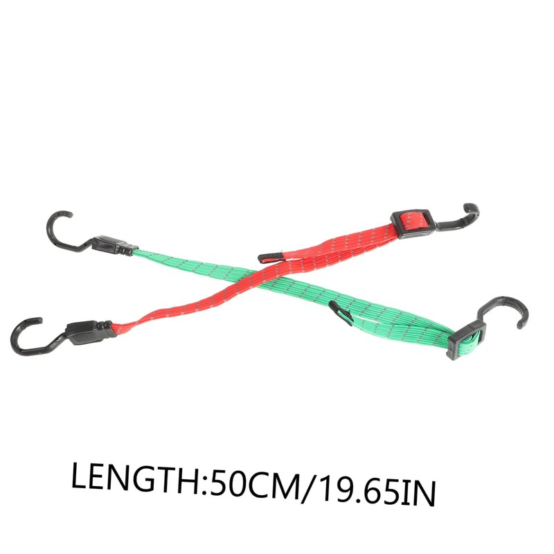 CHILDWEET 2 Pcs Flat Bungee Cords with Hooks High Elasticity