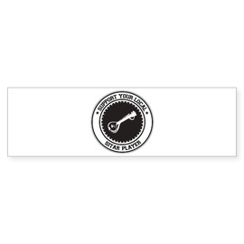 CafePress Support Sitar Player Bumper Sticker (50 Pk) Sticker (Bumper 50 pk)