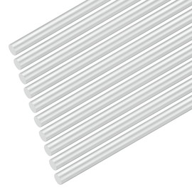 M METERXITY 10-Pack Round Aluminum Rod, 6mm (1/4") Dia 150mm (6") Length 6061 Aluminum Round Rod Solid Lathe Bar Stock Metal Sticks for DIY Crafts Making/Industrial/Construction/Model