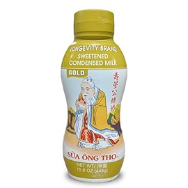 Longevity Brand Full Cream Sweetened Condensed Milk Squeeze Bottle 15.8oz（Pack of 2）