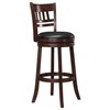 Lexicon Eschete Lattice Back Swivel Bar Stool, 30" SH, Dark