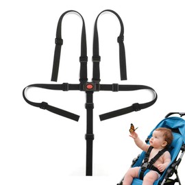Universal Baby 5-Point Harness Belt, Adjustable Safety Strap for High Chairs, Strollers, Pushchairs, and Buggies