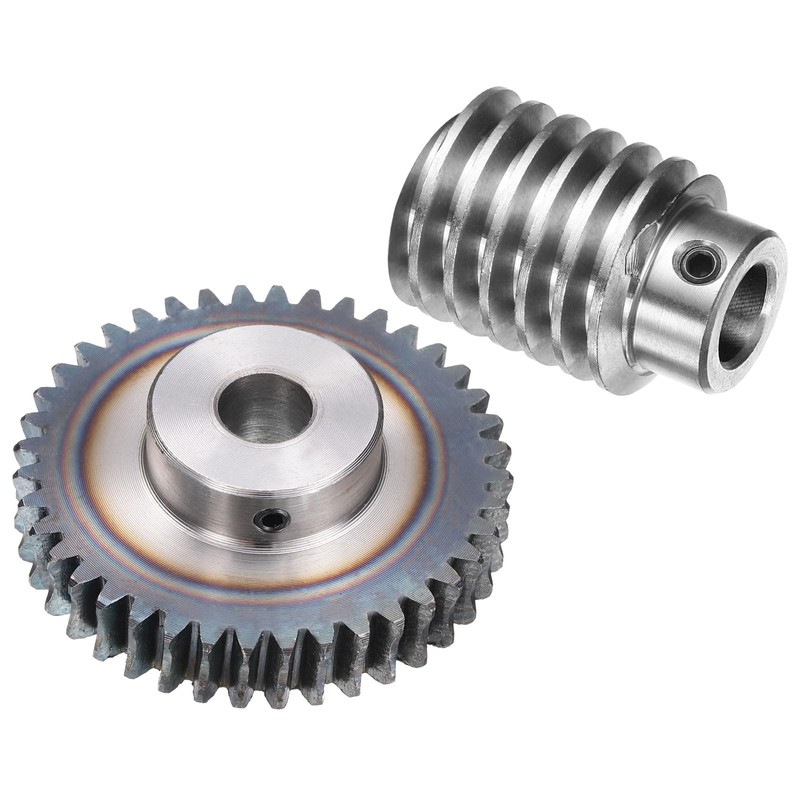 uxcell #45 Steel Worm Gear Set 40T 1.5 Module 20:1